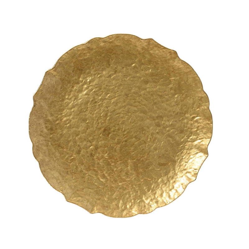 Afbeelding laden in galerijviewer, Decoris decobord kunststof slagwerklook ø33cm goud
