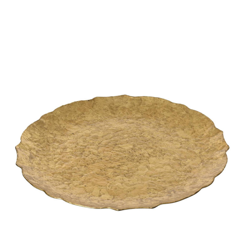 Afbeelding laden in galerijviewer, Decoris decobord kunststof slagwerklook ø33cm goud
