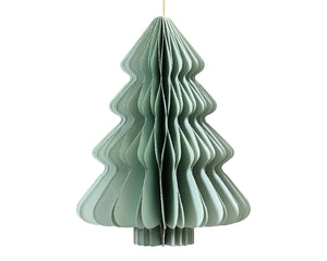 Decoris decoratief kerstboom van fsc papier groen dia11x15cm
