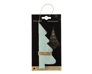 Decoris decoratief kerstboom van fsc papier groen dia11x15cm