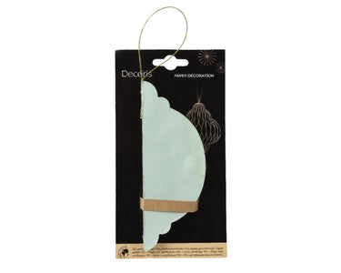 Decoris kersthanger van papier 100% fsc dia11x15cm groen