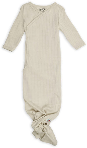Lodger hopper - newborn slaapzak - creme - 0.3 tog - 62cm - biologisch katoen - hydrofiel - slaapzak baby