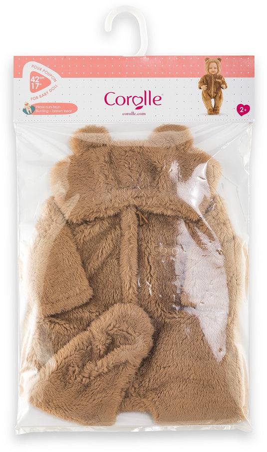 Corolle bunting brown bear onesie - 42cm