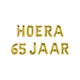Paperdreams folie ballon letterslinger - hoera 65 jaar