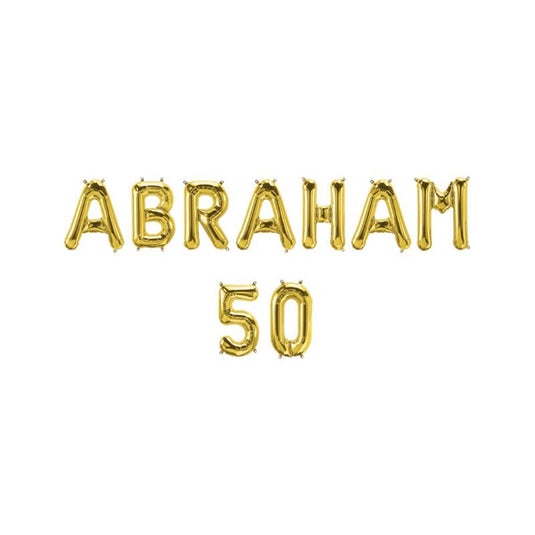 Paperdreams folie ballon letterslinger - abraham 50