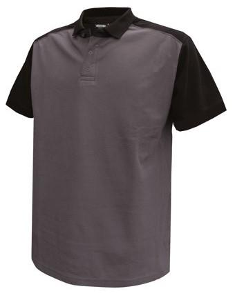 Dassy polo shirt cesar katoen grijs zwart s