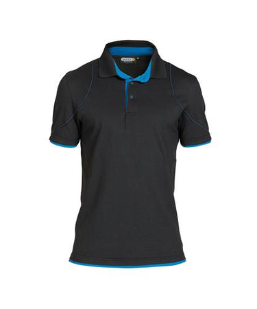 Dassy polo orbital zwart azuurblauw l