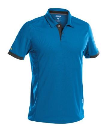 Dassy polo traxion azuurblauw grijs m