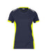 Dassy t-shirt tampico women nachtblauw fluogeel m