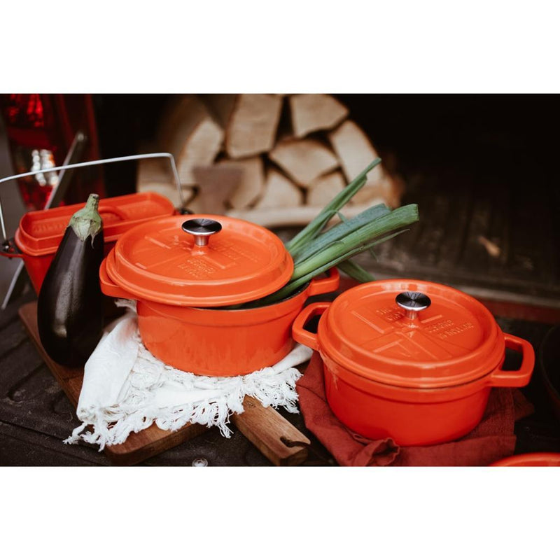 Afbeelding laden in galerijviewer, Solinger the windmill premium gietijzeren braadpan 2.5l oranje emaille
