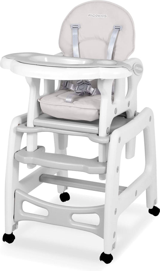 Ricokids sinco 5-in-1 voedingsstoel, grijs