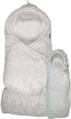 Lodger wrapper - wikkeldeken voor autostoel - wit - 0-9 maanden - winddicht warm - omslagdoek baby