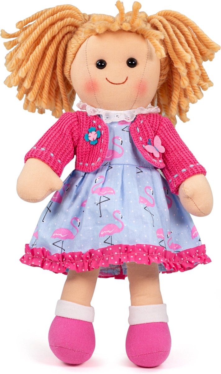 Afbeelding laden in galerijviewer, Bigjigs stoffen pop maggie - 35cm
