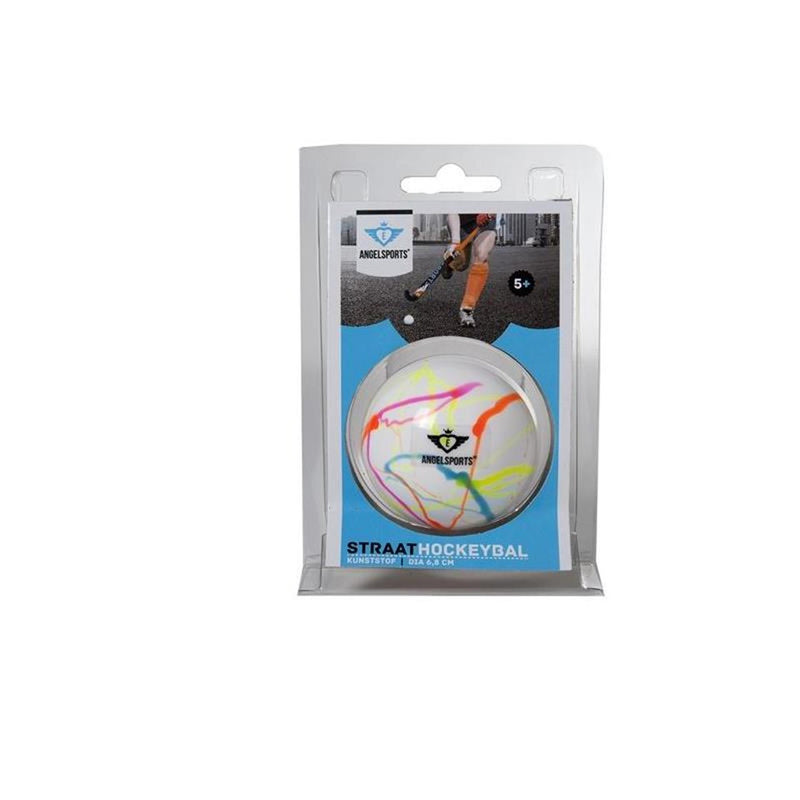 Afbeelding laden in galerijviewer, Engelhart hockeybal wit gevlamd hockey bal kleur wit vlammend 68 mm
