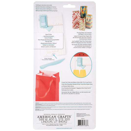 We r makers • gift bag punch board