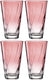 Leonardo twist drinkglas 300ml rose - set 4