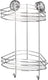 Wenko vacuum-loc hoekrek 2-laags chroom 24x16x41cm - doucherek - douchemand - bevestigen zonder boren