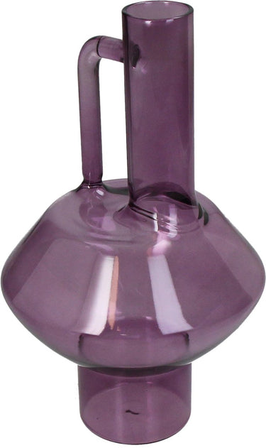 Hd collection vaas glas lila 12,7x12,7x21,5cm