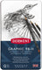 Derwent graphic soft potlodenset in blik - grafietpotloden in 12 hardheden - 12 stuks
