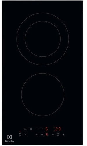 Electrolux lhr3233ck keramische kookplaat 30 cm 2 branders zwart