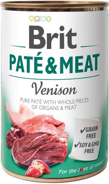 Brit blik paté meat 400 g - hondenvoer - hert