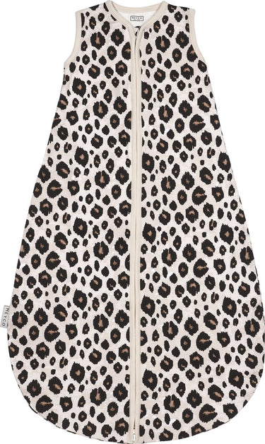 Meyco baby leopard baby zomerslaapzak rond - sand melange - 110cm - 0.5 tog