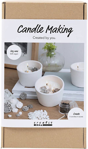 Creativ company cc hobbyset kaarsen maken roos, beige, wit en créme