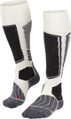 Falke sk1 warm dik wol functioneel materiaal skisokken dames wit - maat 35-36