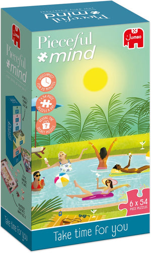Jumbo pieceful mind - take time for you - legpuzzel - 6 puzzels van 54 stukjes - mindfulness oefening - ontspanning cadeau - vanaf 14 jaar