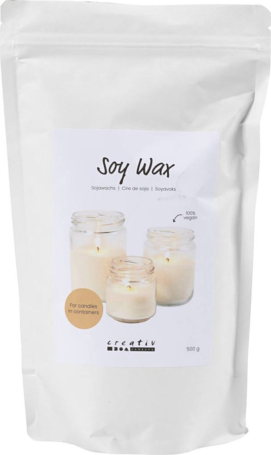 Creativ company cc sojawas voor kaarsen in potten 250gr crème