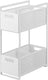 Yamazaki keukenrek met manden - 2 niveaus - tower - wit