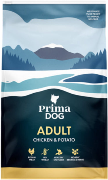 Primadog hondenvoer adult kip aardappel - 3 kilo