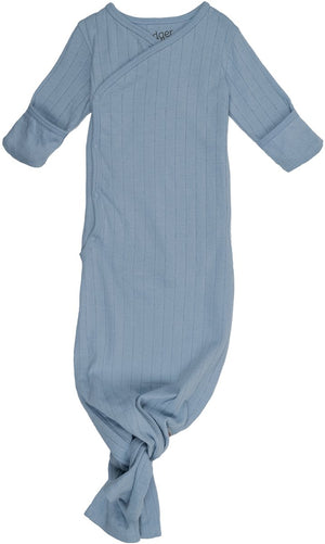 Lodger hopper - newborn slaapzak - blauw - 0.3 tog - 62cm - biologisch katoen - hydrofiel - slaapzak baby