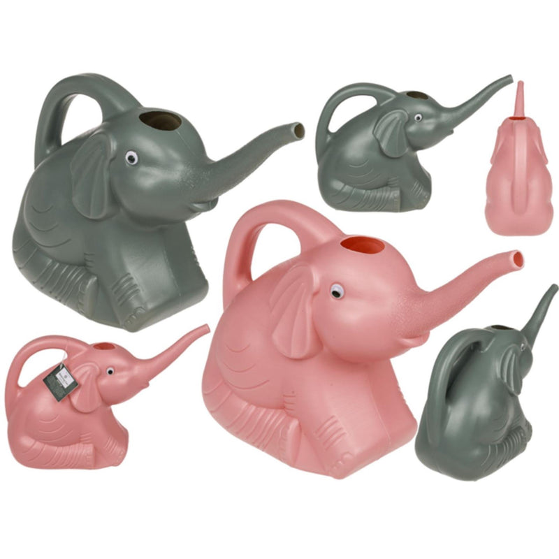 Afbeelding laden in galerijviewer, Ootb gieter olifant 2l 29x11x20cm roze groen
