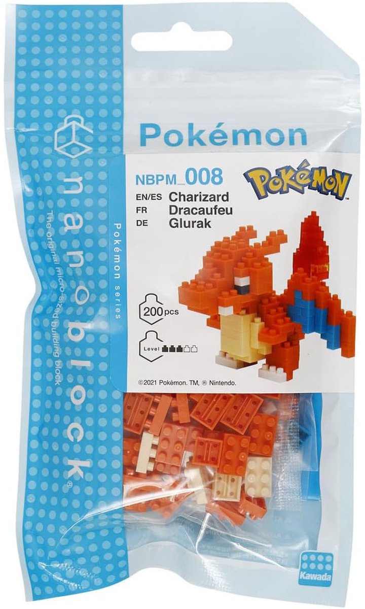 Afbeelding laden in galerijviewer, Bandai nanoblock bouwset pokémon charizard - 200st.
