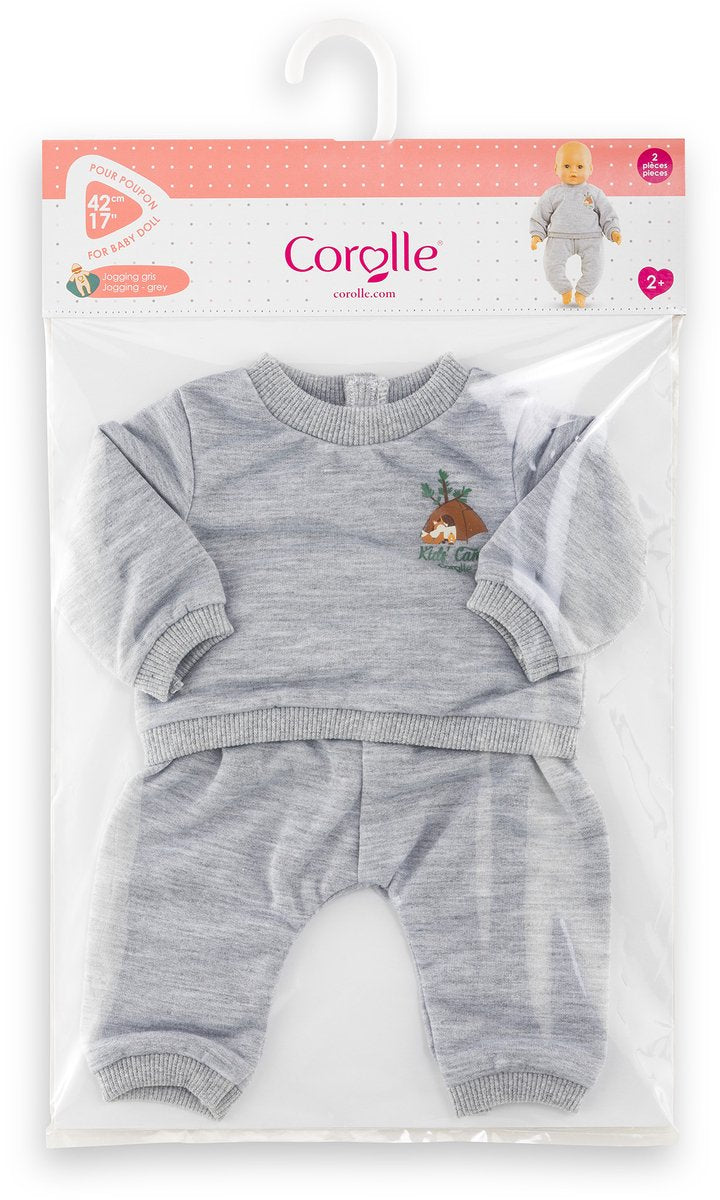 Afbeelding laden in galerijviewer, Corolle poppen joggingpak grijs kleine ontdekker 42cm - poppenkleding. m
