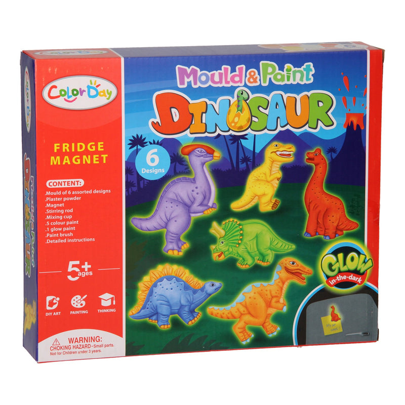 Afbeelding laden in galerijviewer, Gips gieten glow in the dark magneten - dino's
