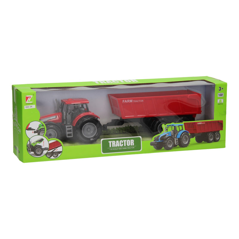 Afbeelding laden in galerijviewer, Tractor met Aanhanger 1:32
