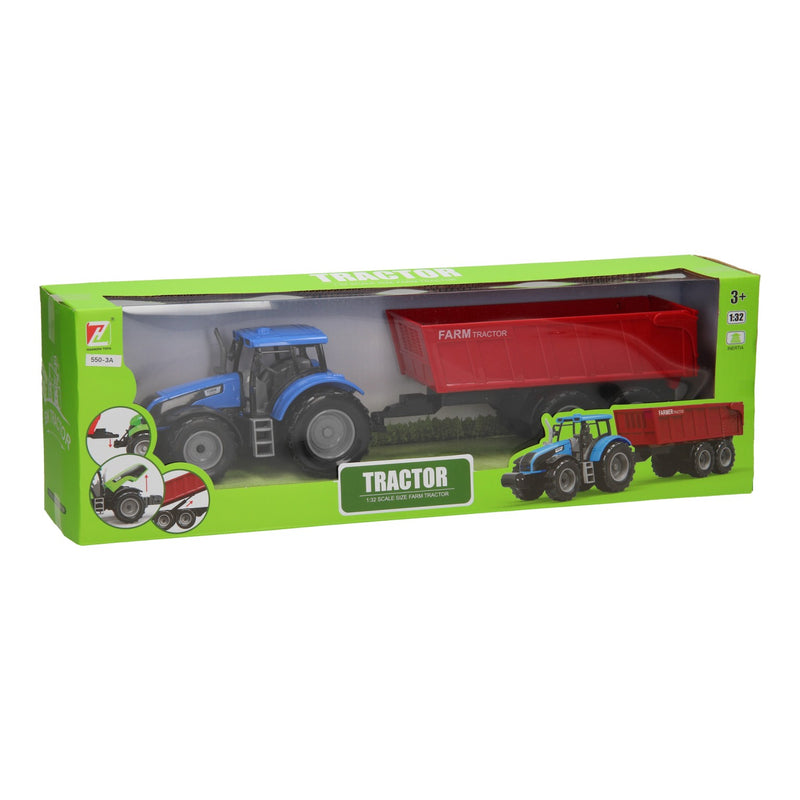 Afbeelding laden in galerijviewer, Tractor met Aanhanger 1:32
