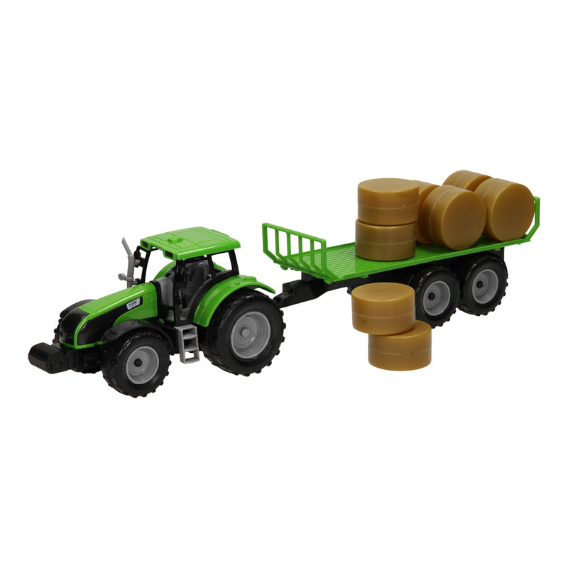 Afbeelding laden in galerijviewer, Tractor met balenwagen 1:32
