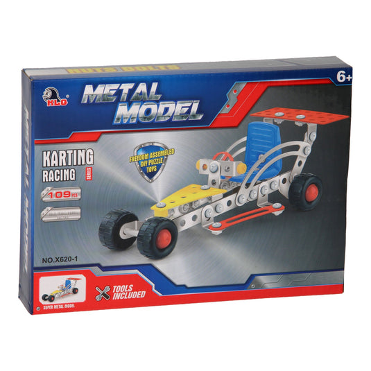 Lobbes speelgoed bv constructie metaal raceauto, 109dlg.
