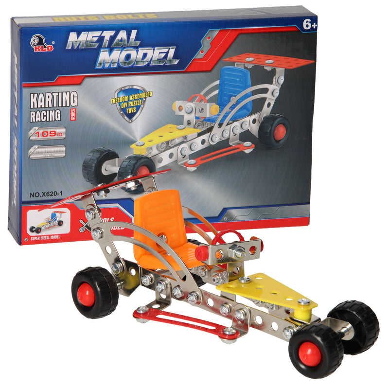 Afbeelding laden in galerijviewer, Constructie Metaal Raceauto, 109dlg.
