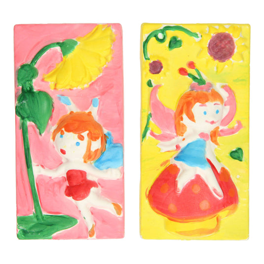 Gips gieten schilderen fairy magneten
