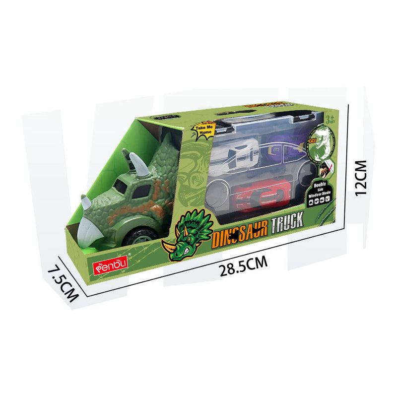 Afbeelding laden in galerijviewer, Dino transporter met auto's groen
