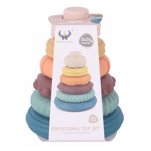 Baby stapeltoren pastel