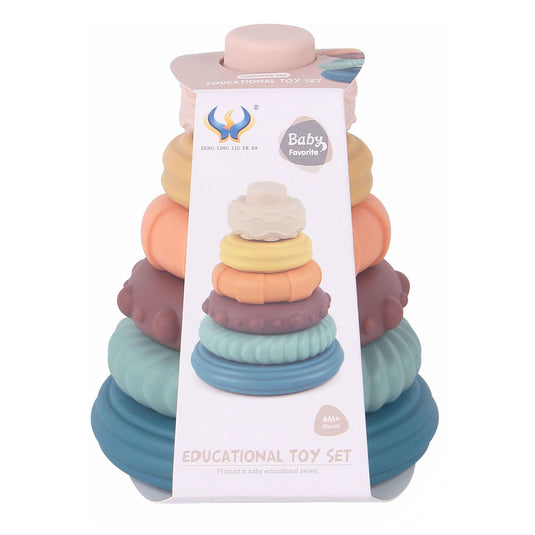 Baby stapeltoren pastel