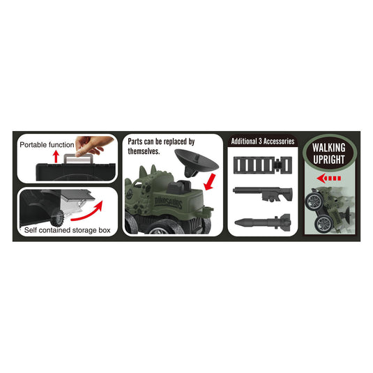 Dino transporter met monstertrucks