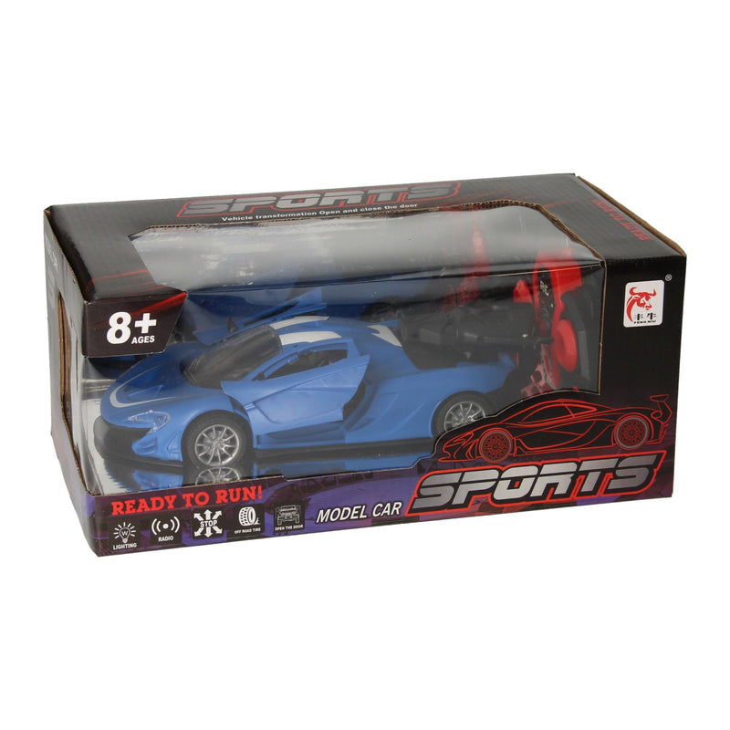 Afbeelding laden in galerijviewer, Lobbes rc sportwagen met stoomfunctie blauw
