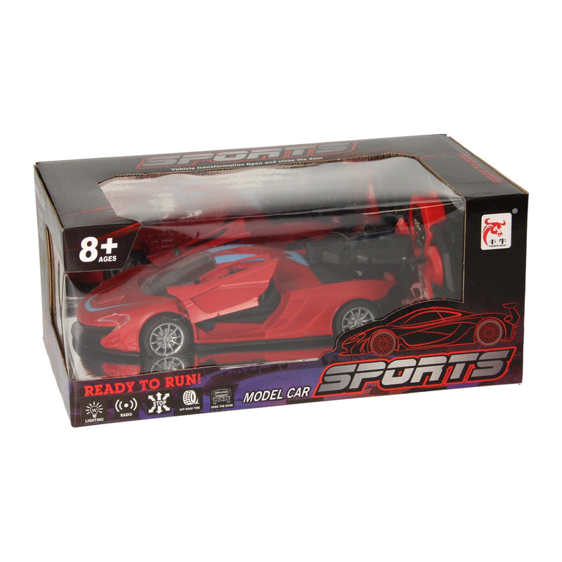 Afbeelding laden in galerijviewer, Lobbes speelgoed bv rc sportwagen met stoomfunctie rood
