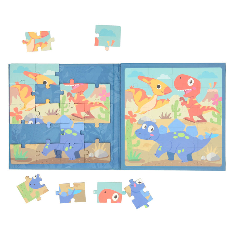 Afbeelding laden in galerijviewer, Magnetisch puzzelboek dino
